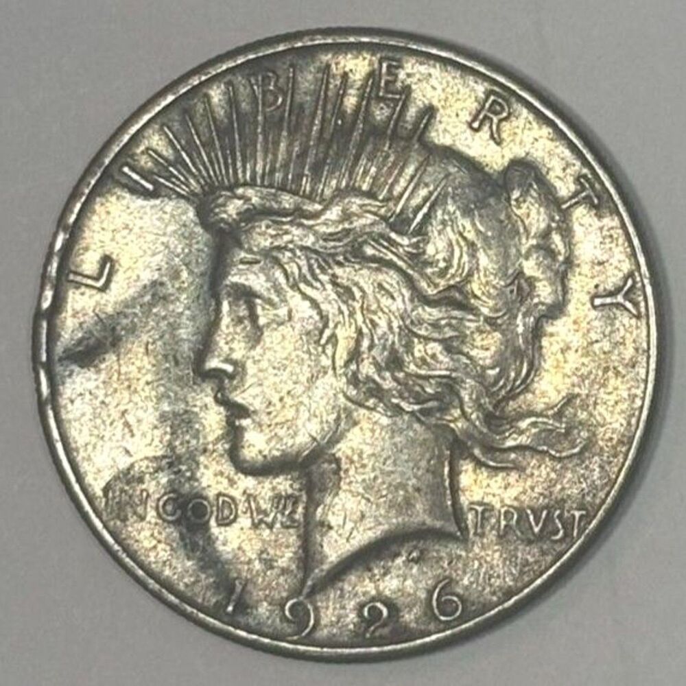 1926-S Peace Silver Dollar $Better Date 90% Silver San Francisco Mint Circulated - Picture 3 of 8